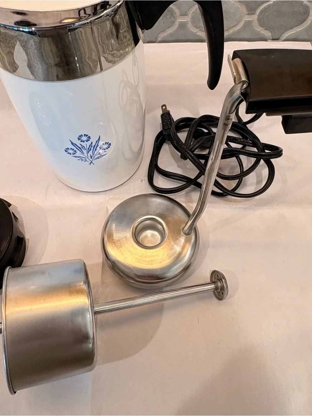 VTG 6-Cup Electric Coffee Percolator Corning ware tested.